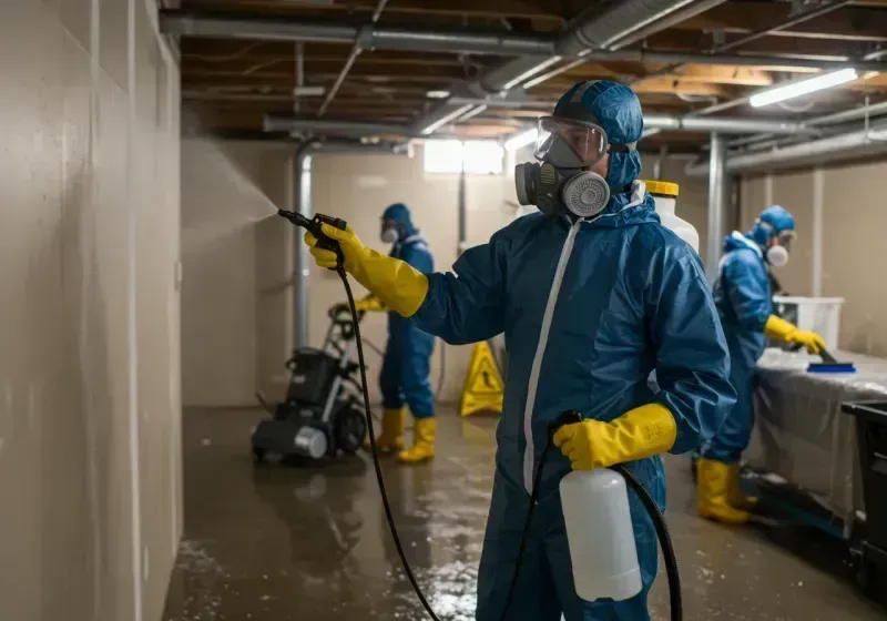 Basement Sanitization and Antimicrobial Treatment process in Barron County, WI